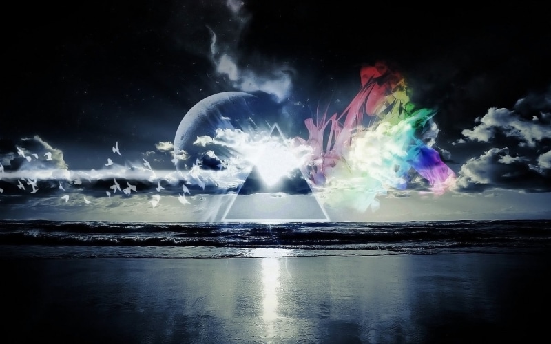 splashing, horizon, reflection, cloud - sky, outdoors, beauty in nature, digital composite, Pink Floyd, abstract, sea, motion, power in nature, land, nature