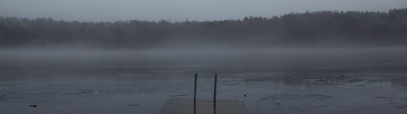 non-urban scene, tree, hazy, scenics - nature, sky, land, beauty in nature, winter, nature, idyllic, fog, body, tranquil scene, outdoors, dual monitors