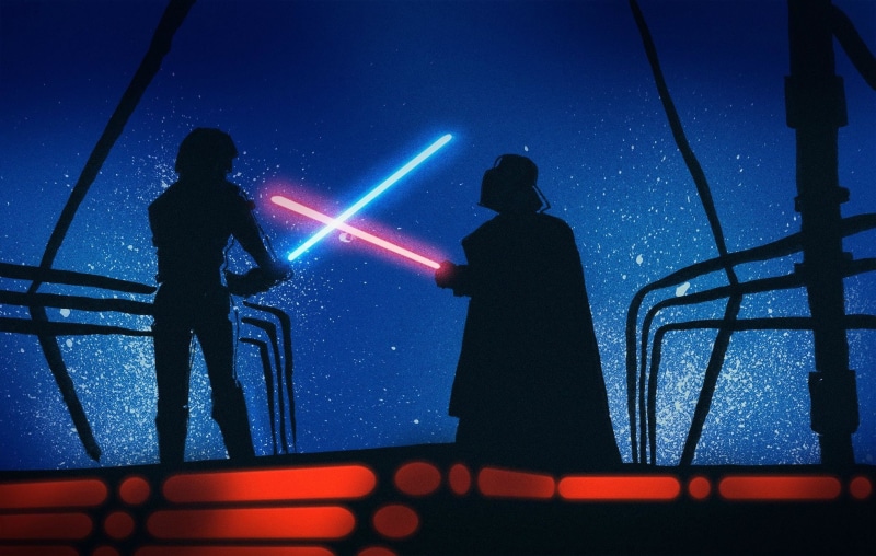 togetherness, wars, men, security, illuminated, scene, railing, technology, two people, Star Wars, Darth Vader, star, movie, real people, astronomy, star - space