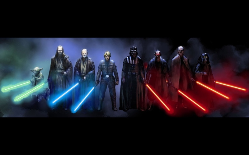 Darth Vader, Darth Sidious, Yoda, Star Wars, Darth Maul, Obi-Wan Kenobi, Luke Skywalker, 1080P, Count Dooku, Qui-Gon Jinn