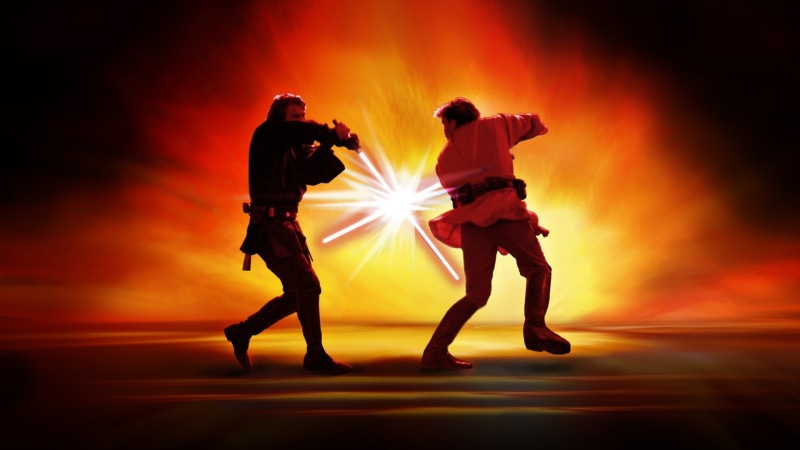 Obi-Wan Kenobi, Anakin Skywalker, lightsaber, Jedi, Sith, 1080P, movies, Star Wars