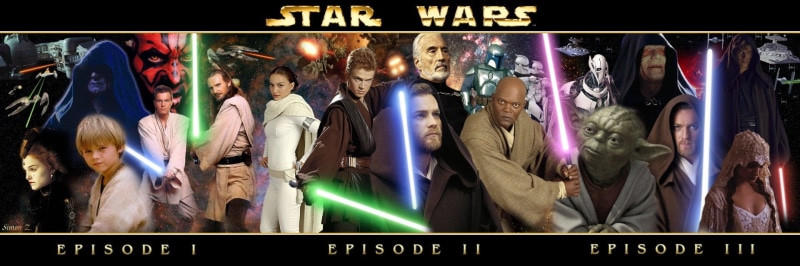 Queen Amidala, Red Lightsaber, Hood, communication, men, General Grievous, crowd, Obi-Wan Kenobi, large group of people, adult, Star Wars, Green Lightsaber