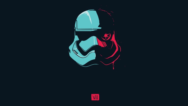 1080P, minimalism, Star Wars, stormtrooper, artwork, Star Wars: The Force Awakens