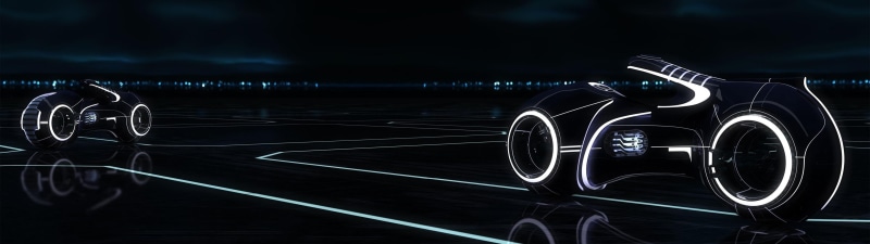 dual monitors, 4K, movies, Tron: Legacy, Light Cycle, multiple display