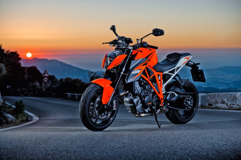 bike, wheel, stationary, beauty in nature, cloud - sky, ktm, sports, orange, sky, road, one person, 2K, nature, mode of transportation, outdoors, street