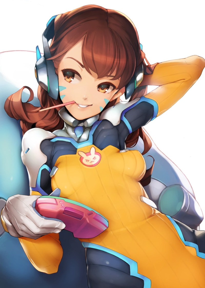 brown, haired, character, Overwatch, offspring, cute, females, childhood, emotion, innocence, winter, bodysuit, girls, anime, sport, lifestyles, controller