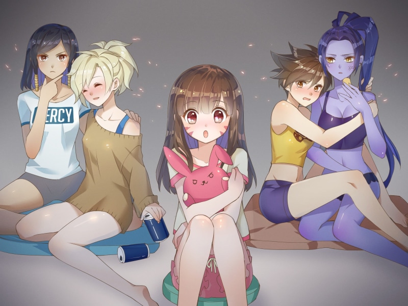 Pharah (Overwatch), innocence, short hair, men, human representation, creativity, women, brunette, Overwatch, lifestyles, childhood, D.Va (Overwatch), girls
