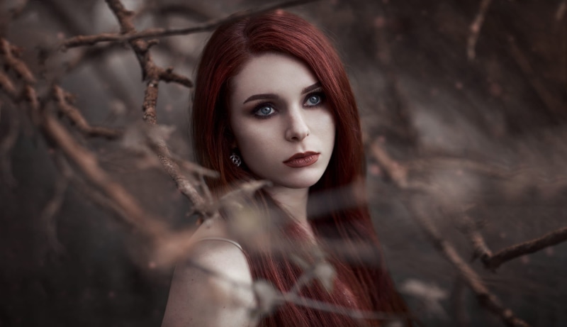 spaghetti, looking into the distance, women, looking at camera, glamour, makeup, fashion, strap, long hair, beige, adult, portrait, face, contemplation