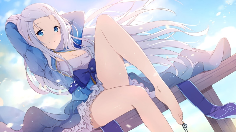 feet, representation, sky, no people, focus on foreground, nature, art and craft, human representation, white hair, blue eyes, creativity, outdoors, decoration