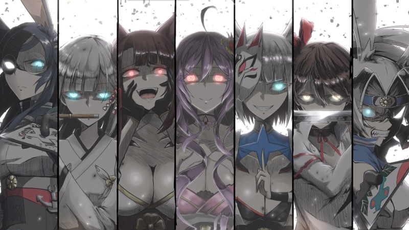 Azur Lane, collage, Hiryuu (Azur Lane), zuikaku (Azur Lane), Shoukaku (Azur Lane), anime, Akagi (Azur Lane), 1080P, eyes, soryuu (Azur Lane), red eyes