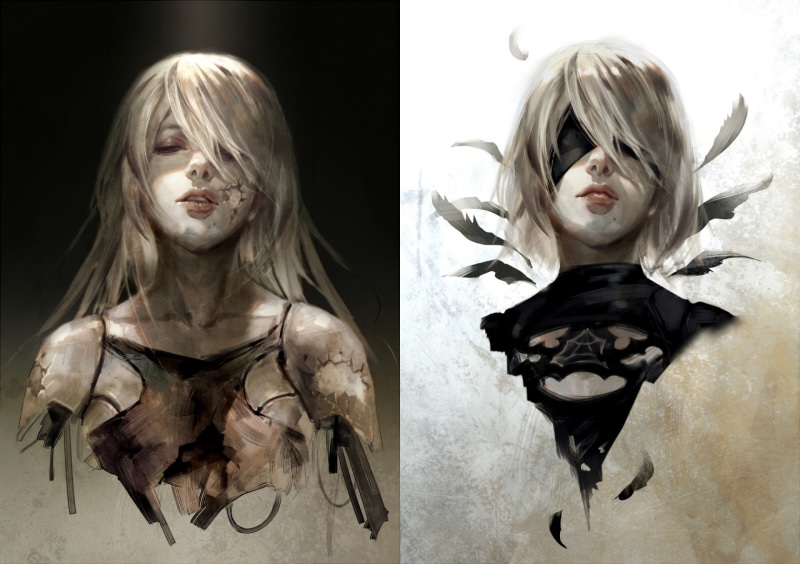 YoRHa No.2 Type B, Video Game, Short Hair, NieR: Automata, 1080P, YoRHa Type A No.2, Girl, White Hair
