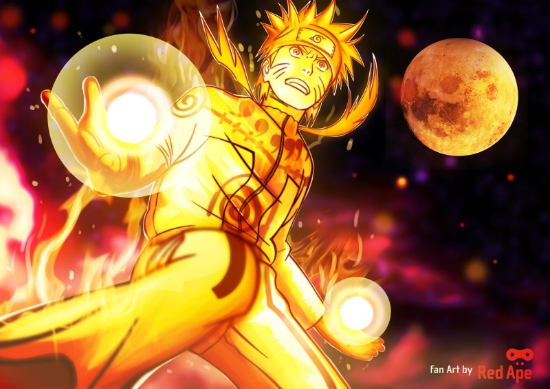 illuminated, Yellow Eye, fantasy, Fury, religion, design, Anime, Uzumaki, Blonde Hair, space, illustration, celebration, lighting equipment, circle, pattern
