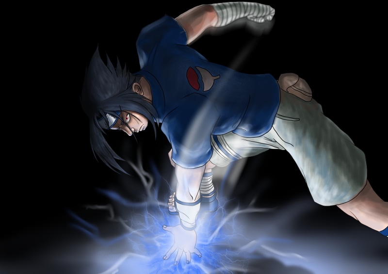 Chidori (Naruto), Naruto, 4K, Sasuke Uchiha