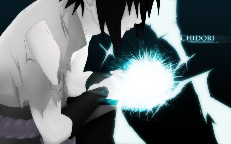 2K, sasuke, shippuden, art, naruto, anime, Uchiha Sasuke, x, chidori, Naruto: Shippuden, hd, uchiha