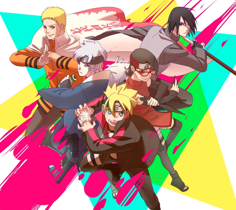 teenager, group of people, friendship, fashion, uzumaki naruto, mitsuki, excitement, positive emotion, females, emotion, adult, adolescence, boruto, girls