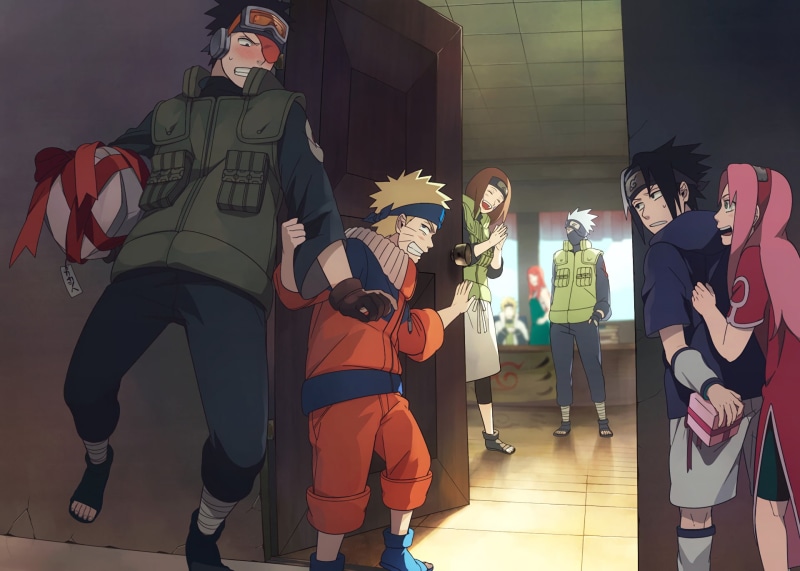 women, Rin Nohara, real people, Kakashi Hatake, rear view, full length, Kushina Uzumaki, costume, Anime, representation, leisure activity, Minato Namikaze