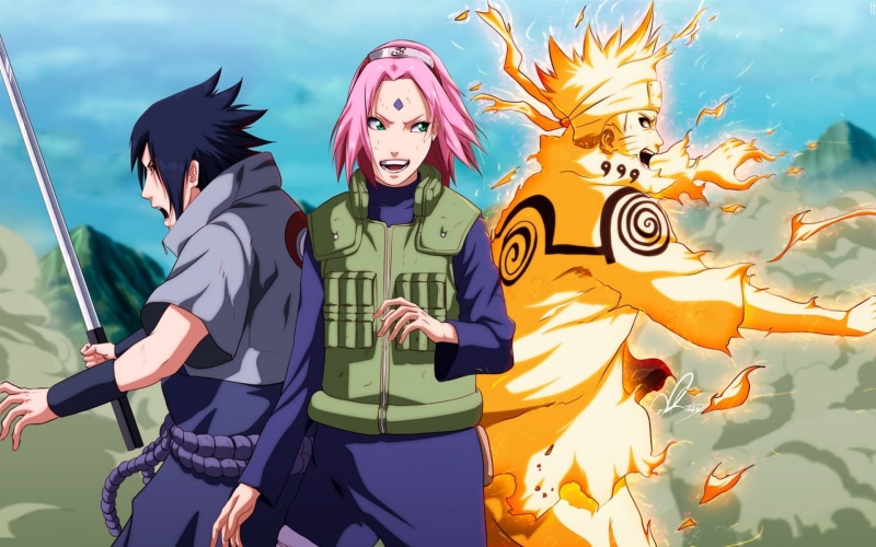 nature, arts culture and entertainment, men, Uzumaki Naruto, costume, Naruto Shippuuden, sakura, naruto, standing, front view, representation