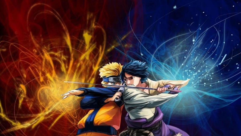 Naruto Shippuuden, Uzumaki Naruto, Uchiha Sasuke, anime, 1080P