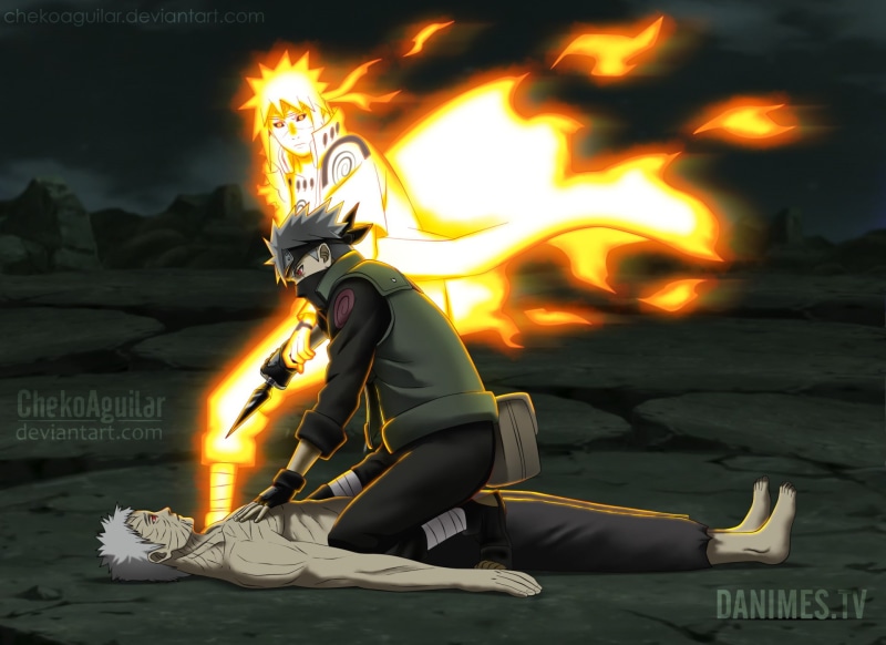 Naruto, Kakashi Hatake, Obito Uchiha, Minato Namikaze, Anime, 1080P