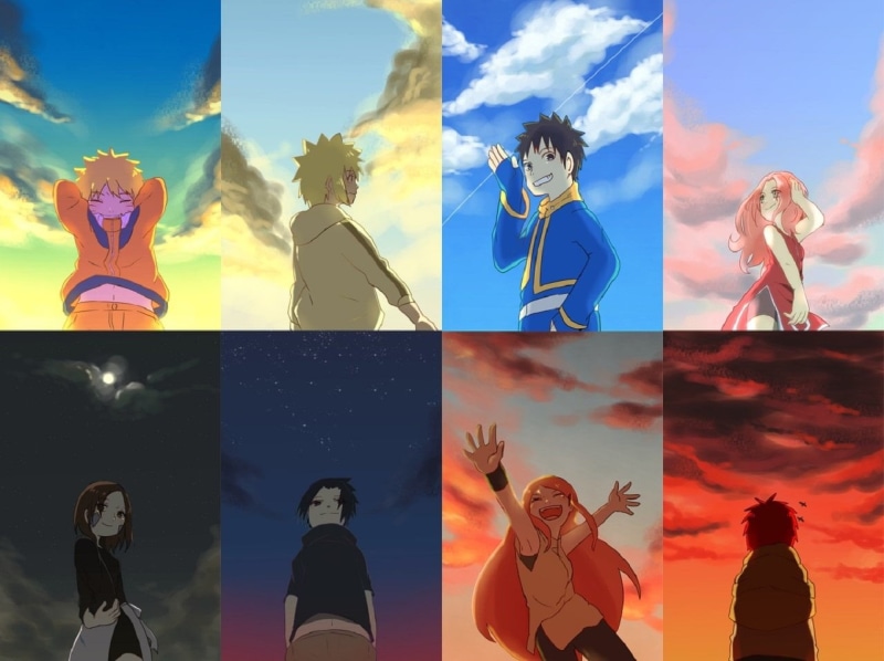 Kushina Uzumaki, sky, group Of People, arms raised, creativity, Sakura Haruno, women, cloud - sky, outdoors, arts culture and entertainment