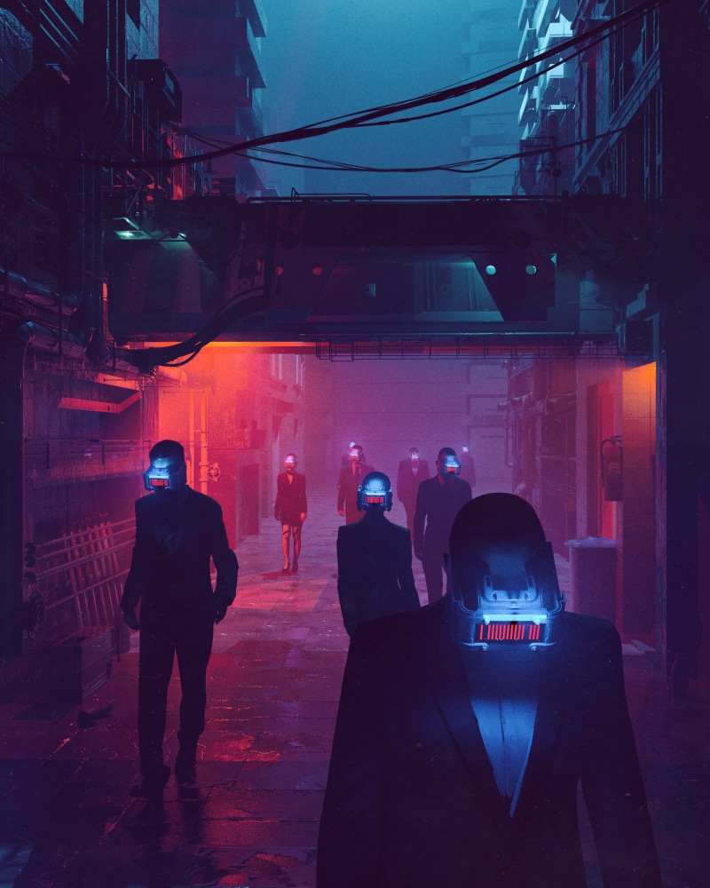  1080P, digital art, people, anime, adult, transportation, dark, night, digital, city Life, nature, built structure, group of people, communication