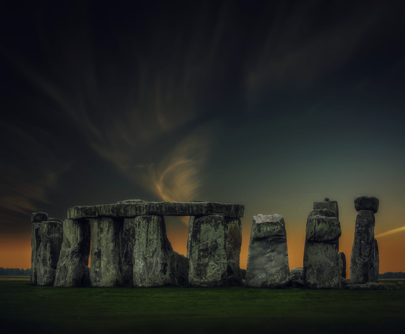 megalithic structures, built structure, the secret of, no people, land, cloud - sky, historical monument, mounds, sundial, water, outdoors, beauty in nature