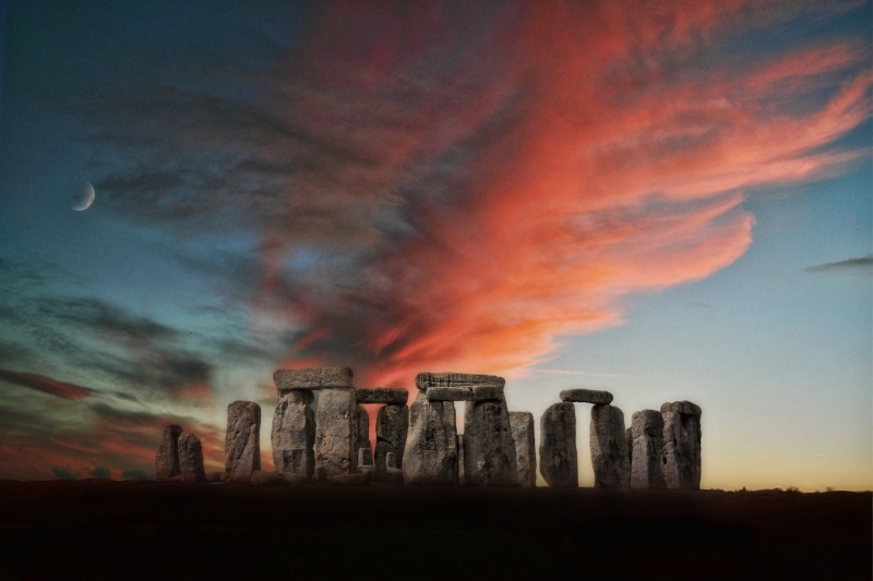 built structure, old, no people, sky, cooling tower, unesco, moody sky, world, dramatic sky, megalithic, tourism, air pollution, britain, stonehenge, blue