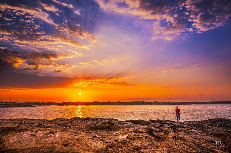 Majorca, 4K, shoreline, Ses Salines, man, people, outdoors, sunset, nature, Early morning, Sunrise, de, Illes Balears, fishing, Hansen  Island, Sea, NEX 6