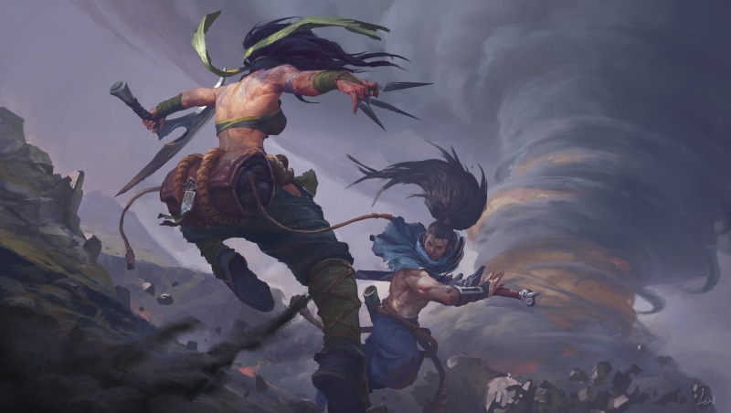 Akali (League Of Legends), Yasuo (League Of Legends), League Of Legends, Video Game, 1080P