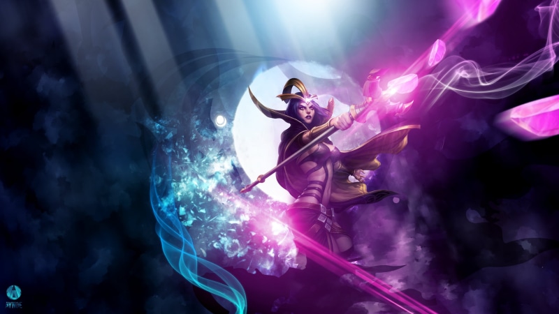 night, enjoyment, women, one person, digital, smoke - physical structure, performance, purple, music, rock music, stage, nightlife, mage, League of Legends