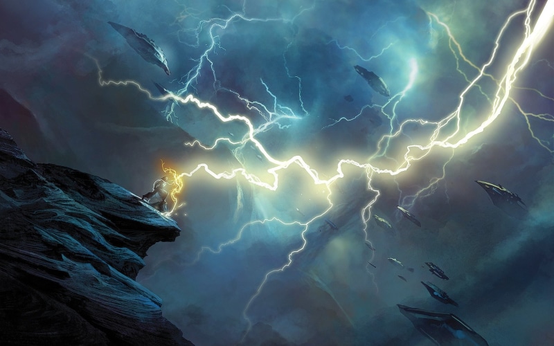 Warrior, Lightning, Mage, Sci Fi, Fantasy, Battle, 1080P