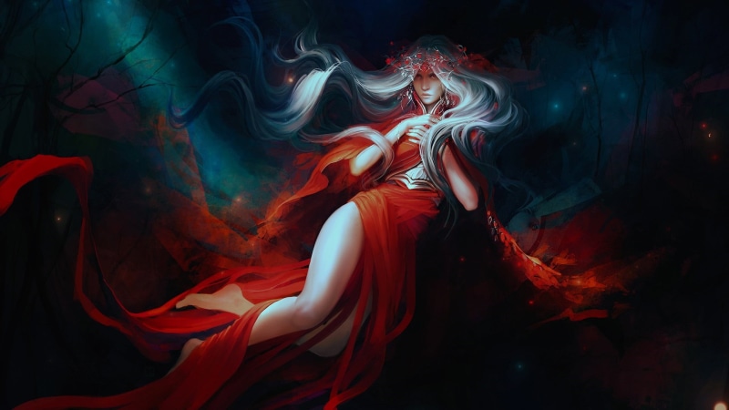 darkness, nature, multi colored, demoniac, no people, art, illustration, motion, tranquility, 1080P, abstract, cg artwork, black background, magic, mystic