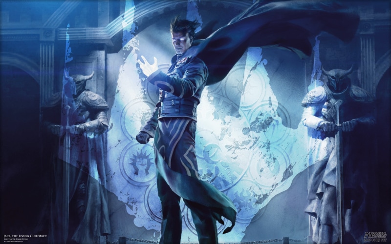 Jace Beleren, wizard, Planeswalkers, magic, standing, night, group of people, real people, haired, people, anime, working, occupation, men, human representation