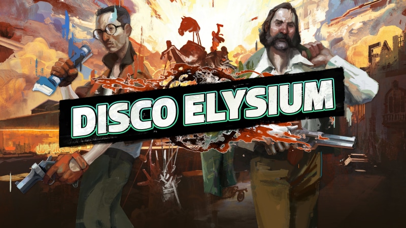 cover art, 4K, Disco Elysium, game logo