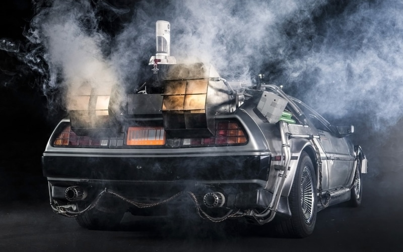nature, metal, DeLorean, steel, transportation, rear view, mode of transportation, black Color, exhaust, speed, power, tank, machinery, DMC-12, Back to the Future