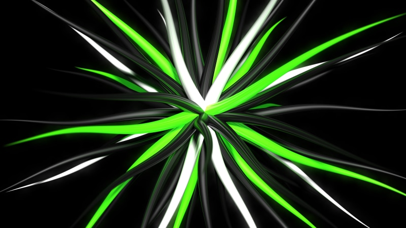 backgrounds, brightly lit, flowing, black background, pattern, vibrant color, technology, connection, design, abstract, bright, black, glowing, green color
