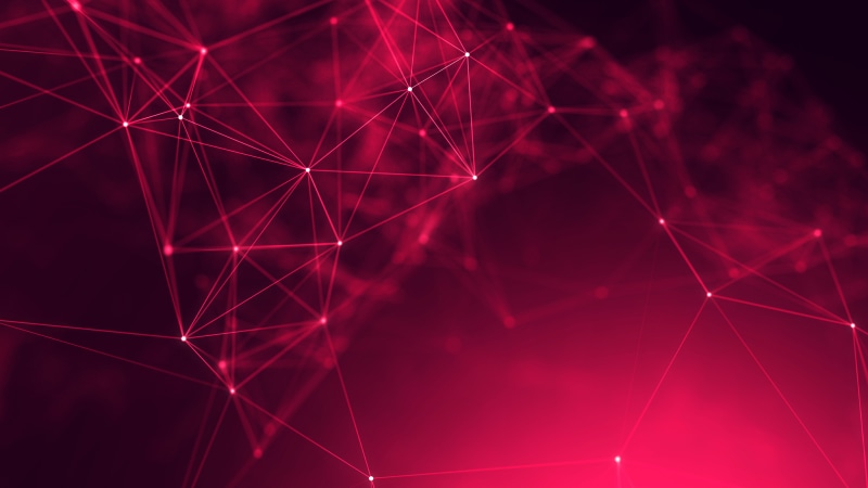 cyberspace, red, 5K, abstract, digital art, geometry, lines