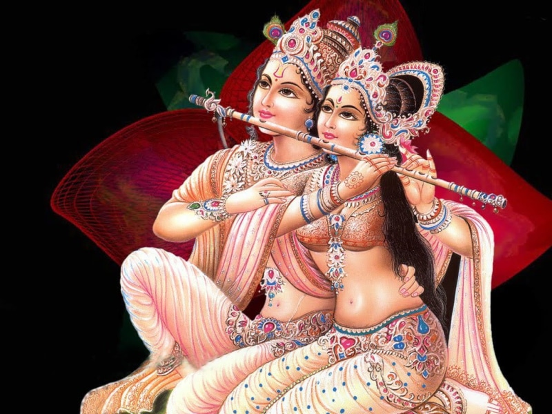 God, belief, 480P, loard, young adult, sari, Lord Krishna, beautiful, jewelry, religion, radha, flute, event, women, arts culture and entertainment, clothing