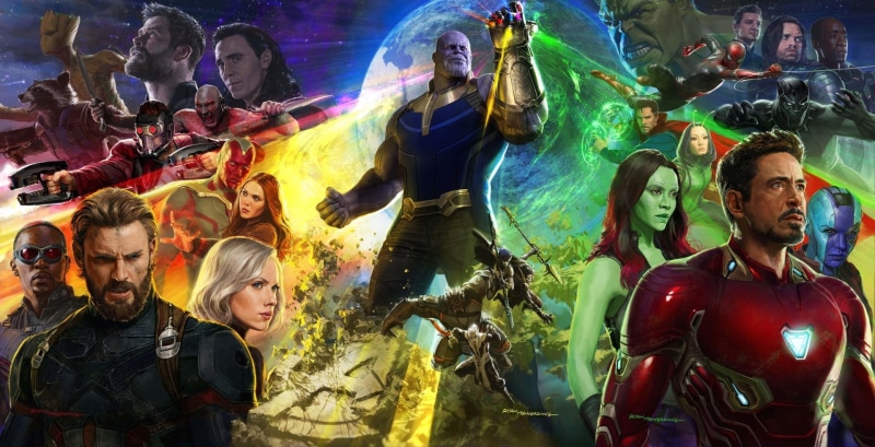 Thor, Dave Bautista, poster, males, Mark Ruffalo, Avengers: Infinity War, Elizabeth Olsen, Chris Evans, Benedict Cumberbatch, people, Anthony Mackie, Karen Gillan