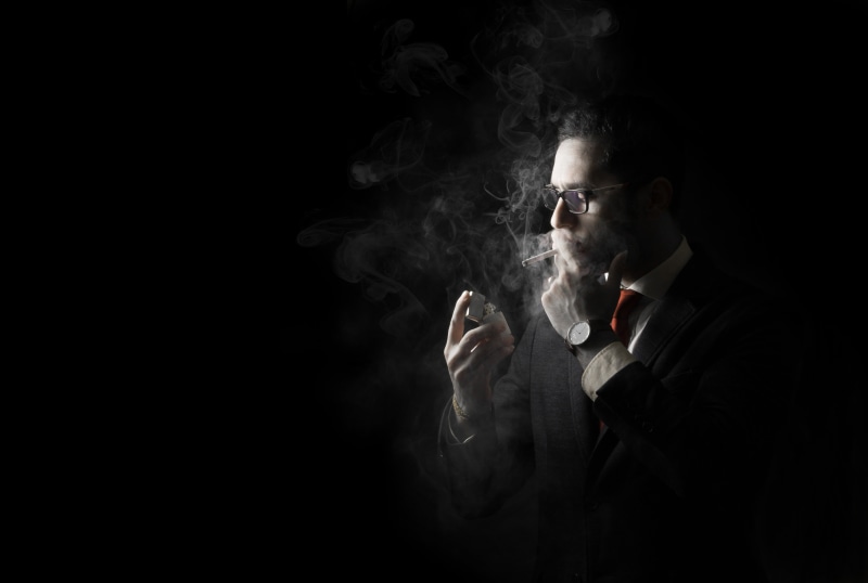 social issues, smoking, man, dark, 4K, bad habit, smoking issues, black background, one person, human face, portrait, studio shot, smoking - activity