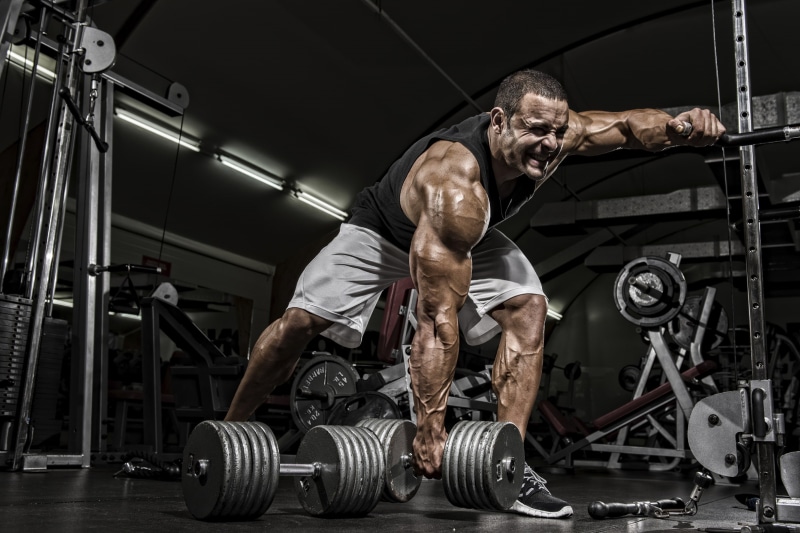 fitness, dumbbells, 1080P, bodybuilder, men