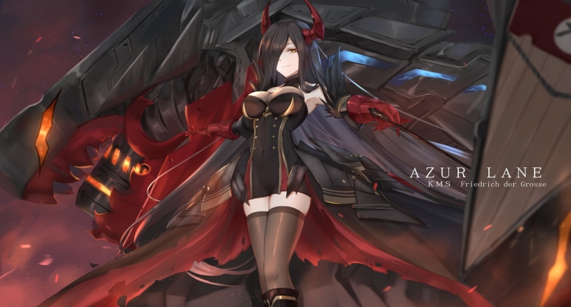 smiling, long hair, video games, demon girls, drawing, yellow eyes, 2D, Friedrich der Grosse, bokeh, fantasy art, anime girls, horns, dragon, dress, digital art
