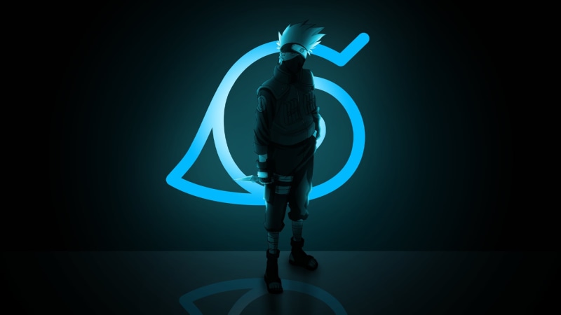 Hatake Kakashi, Naruto Shippuuden, neon, Konoha, 1080P, Naruto (anime), anime boys