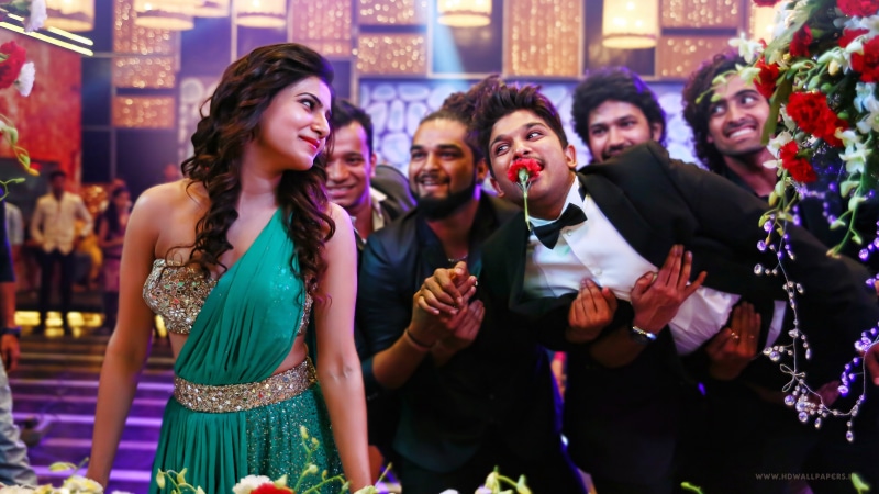 fun, young adult, fashion, Arjun, dress, enjoyment, Samantha, night, Allu, nightlife, emotion, Satyamurthy, smiling, 4K, three quarter length, arts culture and entertainment