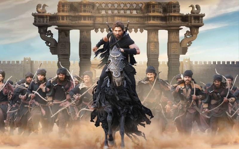 1080P, rudramadevi, outdoors, group of people, young men, built structure, building exterior, city, arjun, crowd, horse, Bollywood Movies, front view