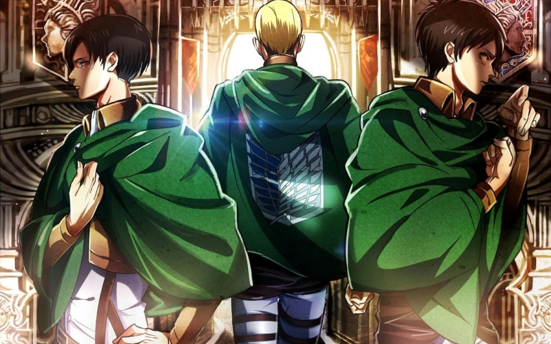  group of people, art and craft, Shingeki no Kyojin, clothing, human representation, mannequin, multi colored, representation, anime, women, Eren Jeager