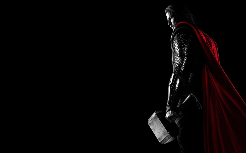 lifestyles, Cape, one person, close-up, Thor, front view, fiction, copy space, armor, indoors, Chris Hemsworth, black background, boxing - sport, boxing glove