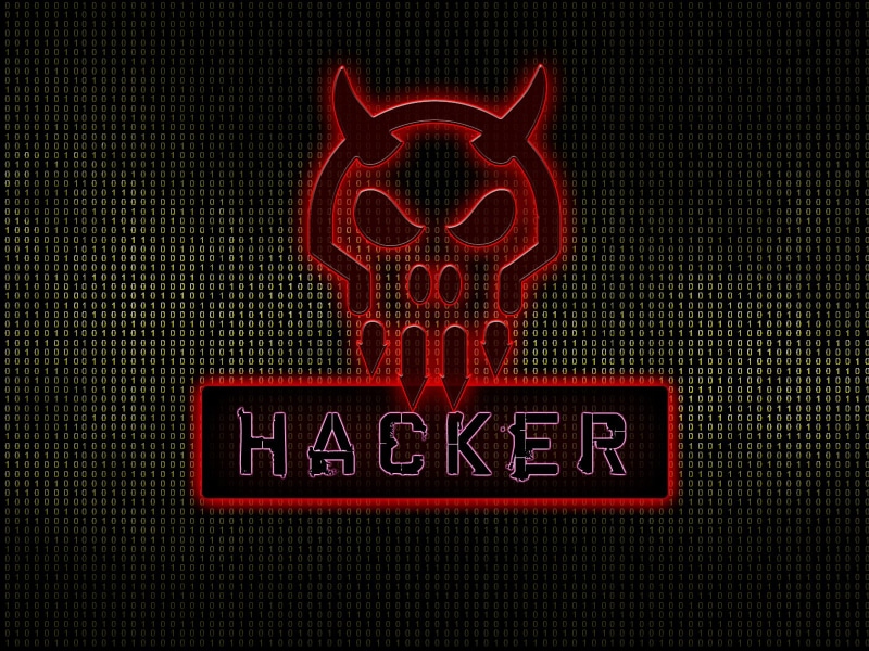 skull, red, computers, 720P, hacker