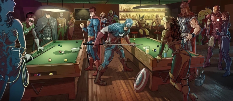 comics, standing, DC Comics, arts culture and entertainment, people, Rogue (character), representation, Green Lantern, musical equipment, male likeness