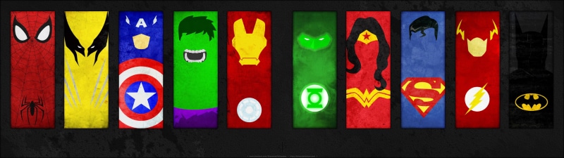 Captain America, Comics, Wolverine, Flash, Green Lantern, Iron Man, Wonder Woman, Spider-Man, 4K, Batman, Hulk, Marvel Super-Heroes, Superman
